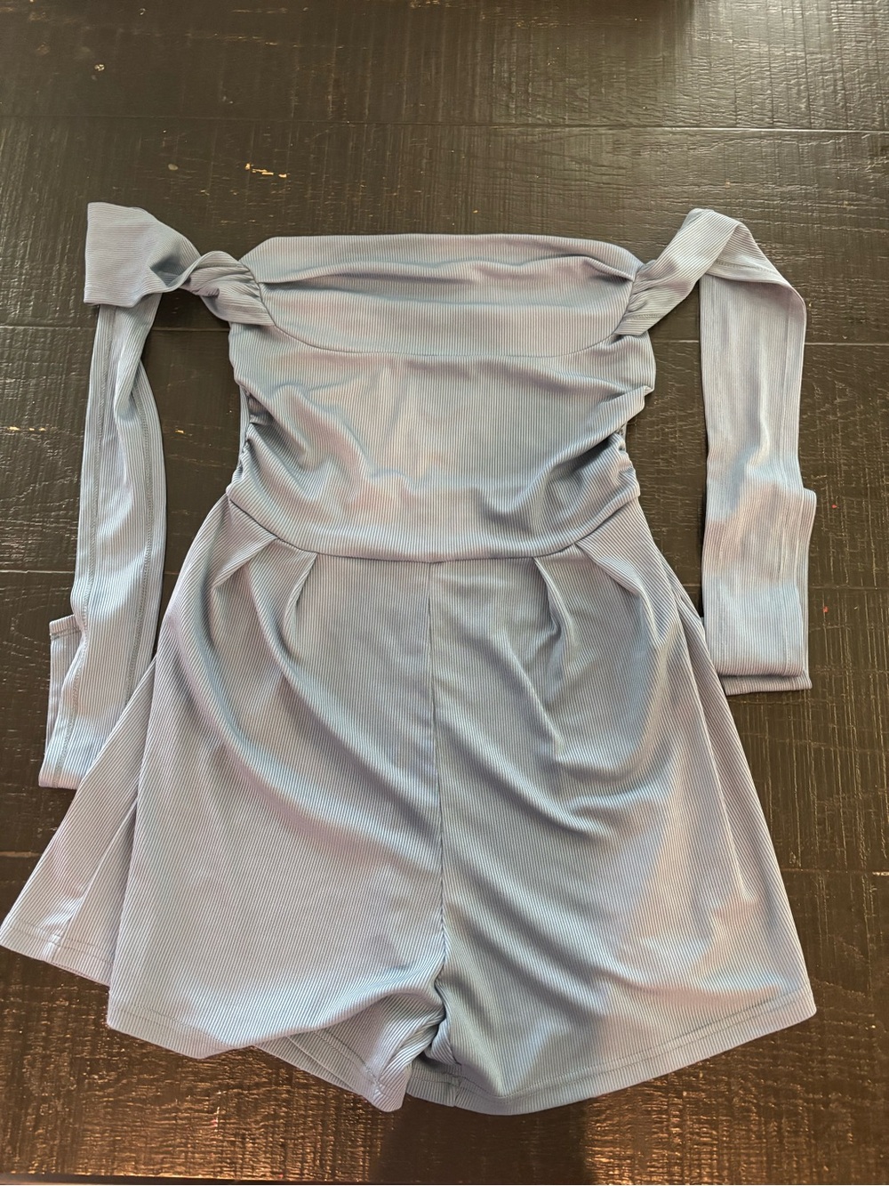 Cider sleeveless Light Blue Romper Dress